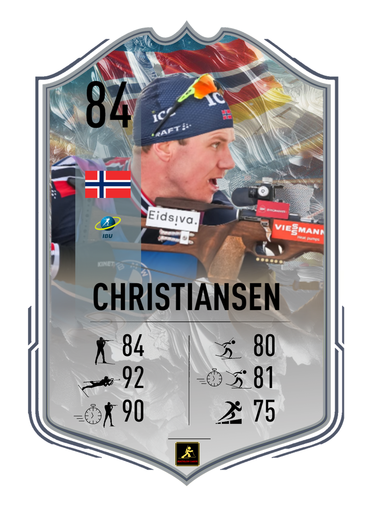 Vetle Christiansen - Martell 2025 European Championships Star - Individual Runner-up - Biathlon Cards